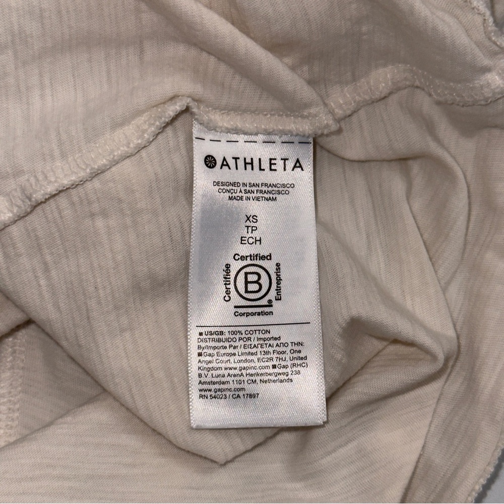 2 for 1 BUNDLE Athleta Black and Cream Short Sleeve Tees - Picture 9 of 11